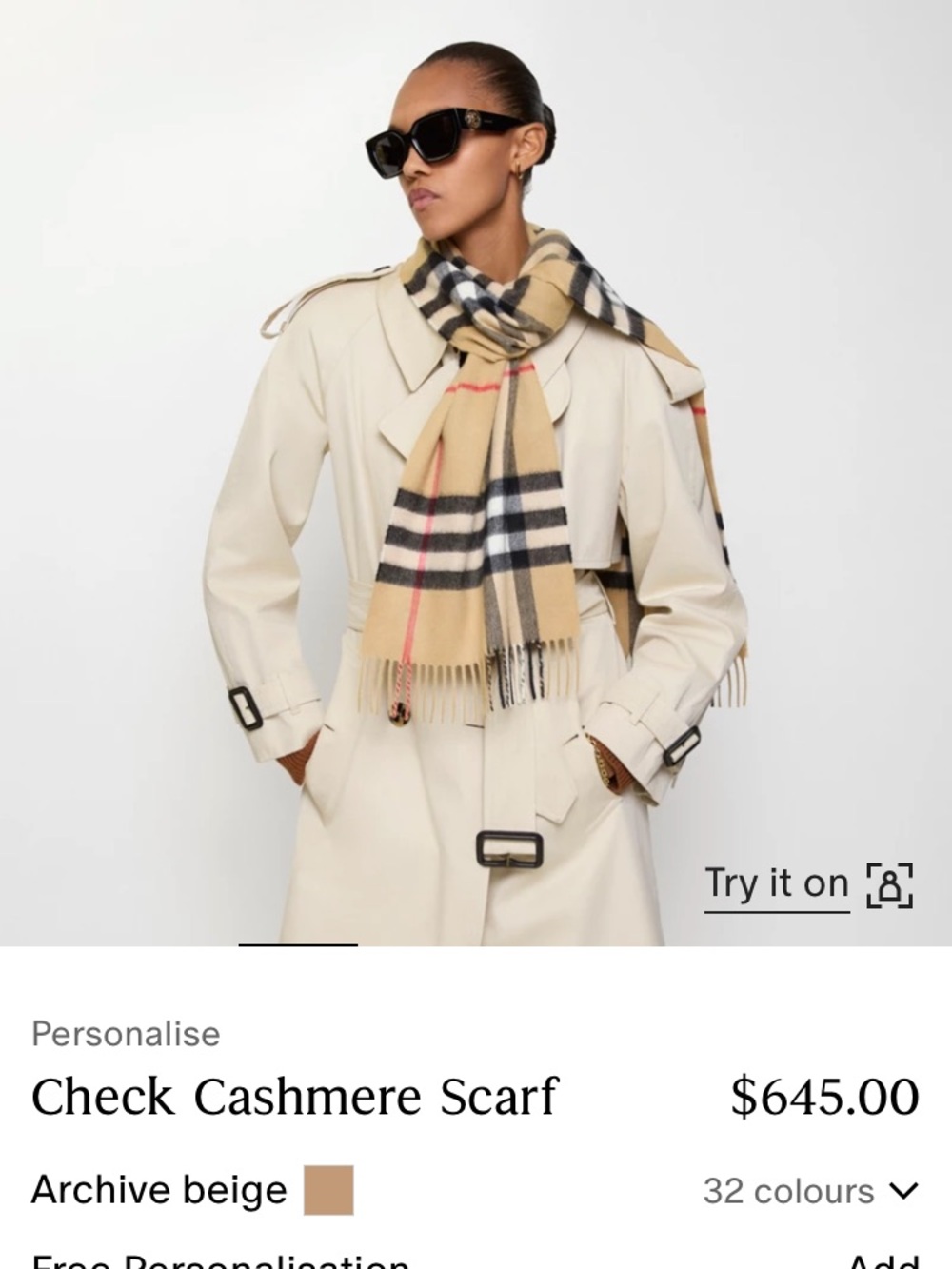Unisex Burberry Scarf - Picture 4 of 5